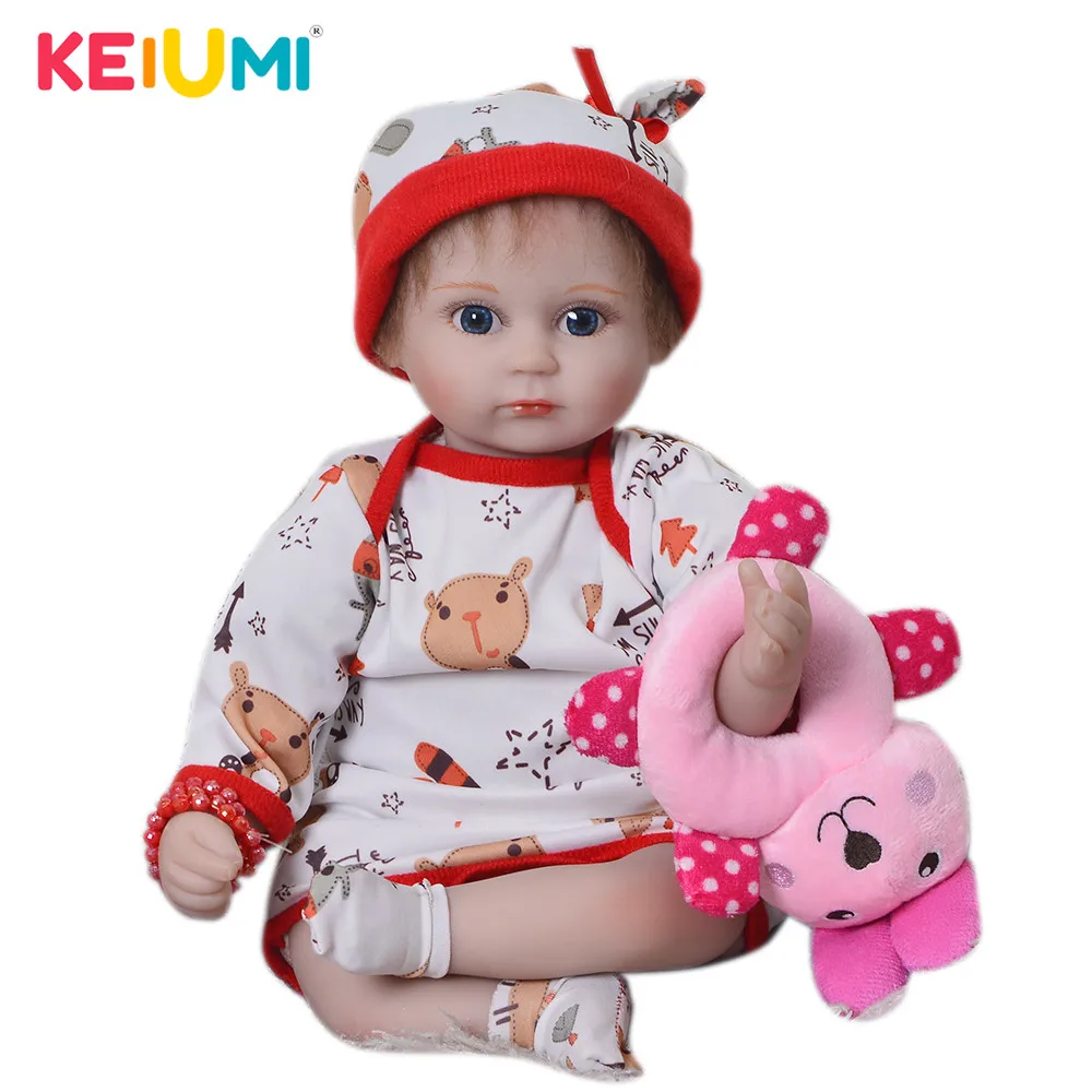 Hot Sale 43 cm Reborn Baby Doll Soft Silicone Vinyl Dolls Reborn Princess Toy Cloth Body For
