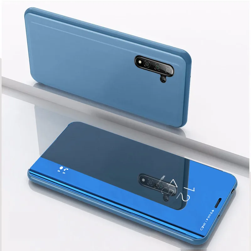 Умный зеркальный чехол для телефона OPPO A9 Роскошный прозрачный кожаный флип-чехол с подставкой для A3 A5 A11 A11X Coque Fundas