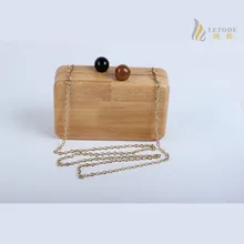 Натурального дерева Прямоугольник женские клатчи доллар цена модельер известный бренд мини вечерняя сумки метра цепи Bolsas