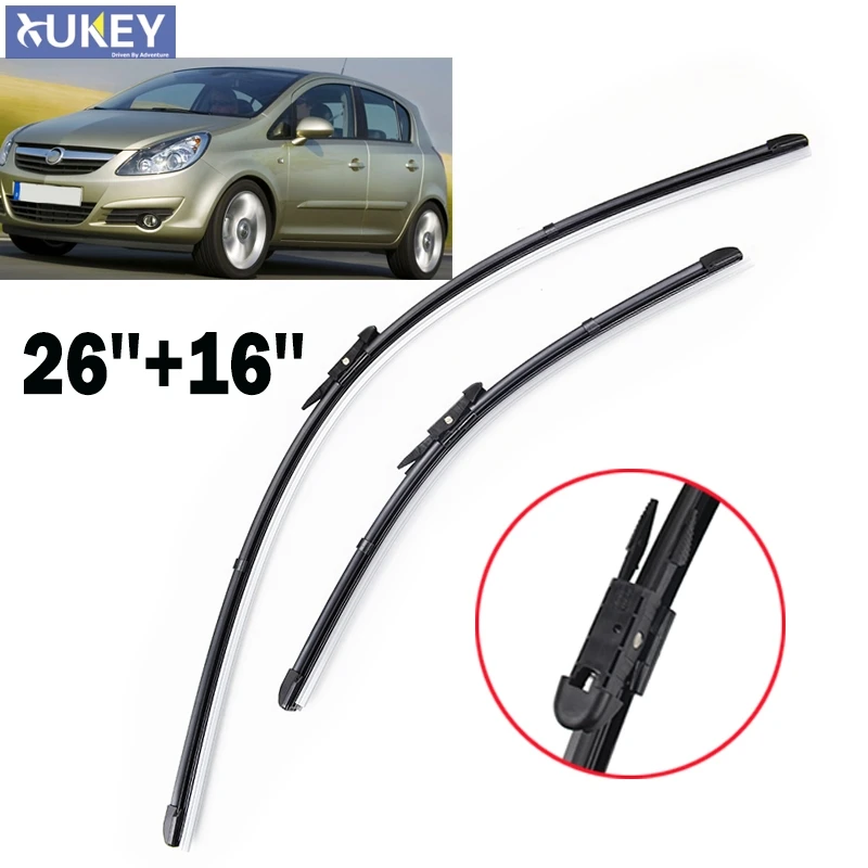 Xukey 2PCS/Set Windscreen Wiper For Opel Corsa D 2006 2007 2008 2009