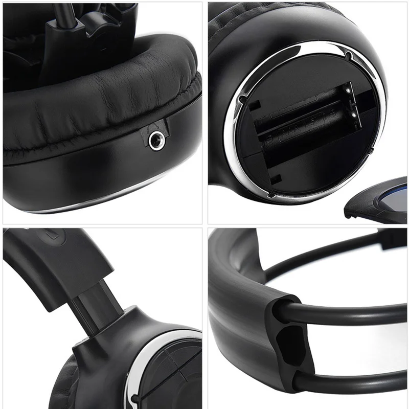 New IR Infrared Headphone Wireless Stereo Car Headphones Headset Dual Channel Earphones Compatible with Most Audio Devices