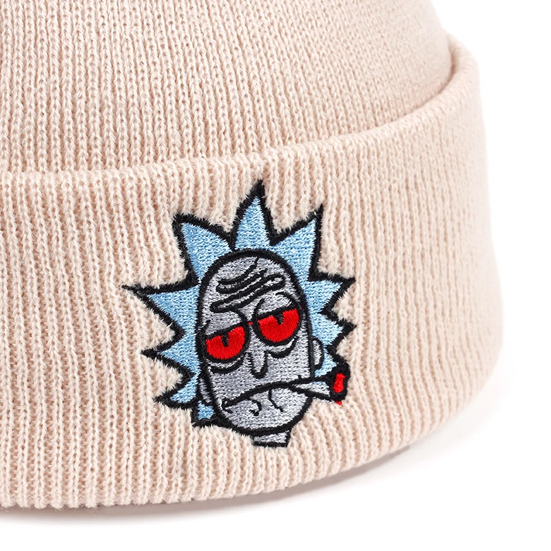 Rick and marty, зимние вязаные шапки, Rick Beanie, уличная, лыжная, вязаная шапка, Skullies, американское аниме, хлопок, Pickle Rick, Get Schwifty