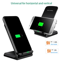 Быстрое беспроводное зарядное устройство для iPhone X Xs Max Qi Беспроводное зарядное устройство Быстрая Беспроводная зарядная подставка для samsung Note 9 адаптер приемника