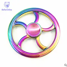 Hot Selling Stress Fidget Spinners Colorful Round Fire Wheel EDC Fidget Spinner Metal ADHD Hand Spinner Funny Gift Finger Toys