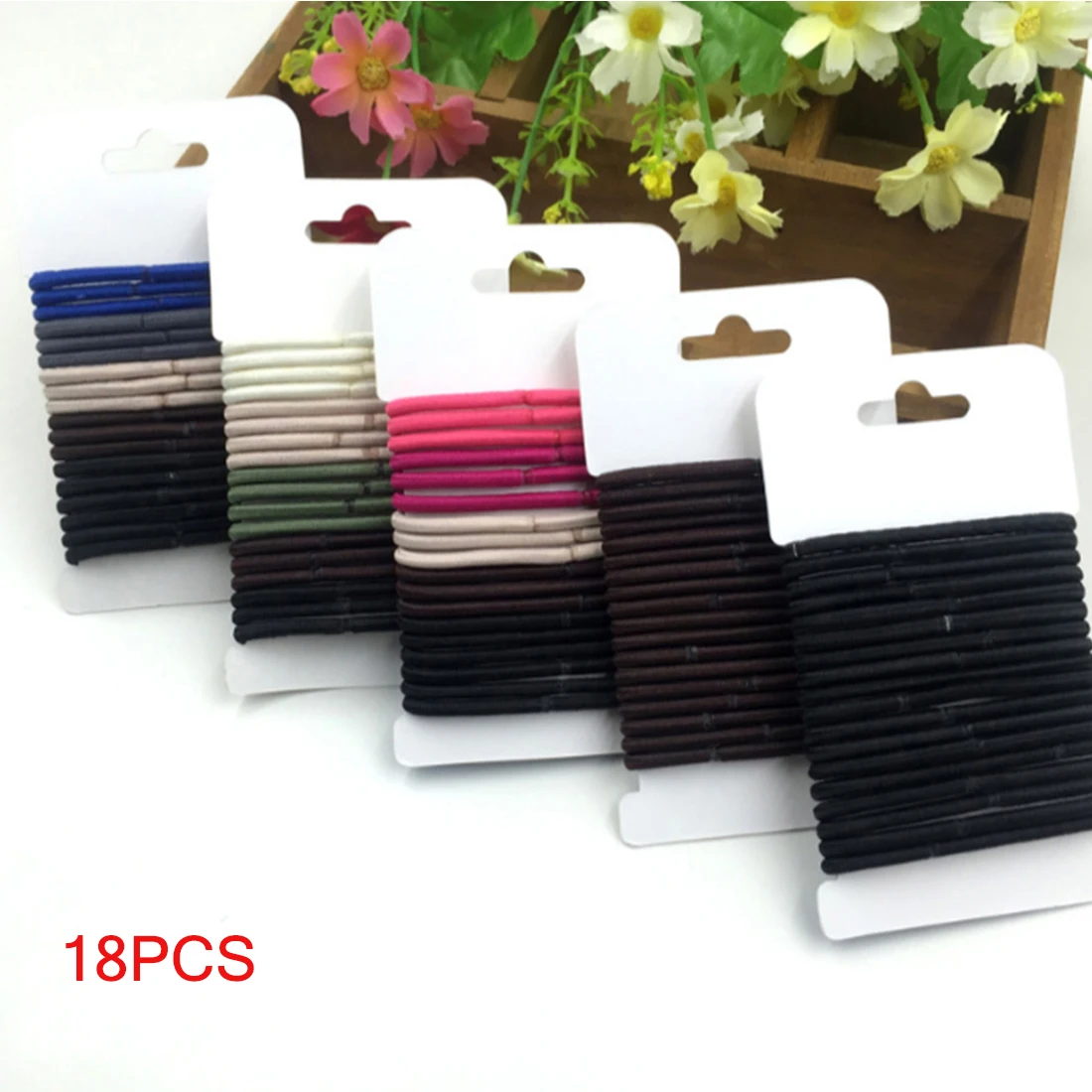 

Mix Color Hair Accessories 18Pcs/Pack 4mm Women Girls Ponytail Holder Elastic Hair Band Ties Gum Rope Ring Hairband Headwea
