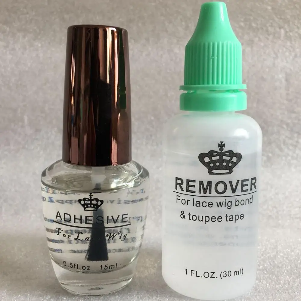 Removedor de Cola Adesiva para Peruca Cheia do Laço dos Homens Kit 0.5 Onças 15 ml Peruca Vínculo Cola Transparente Cola Toupee