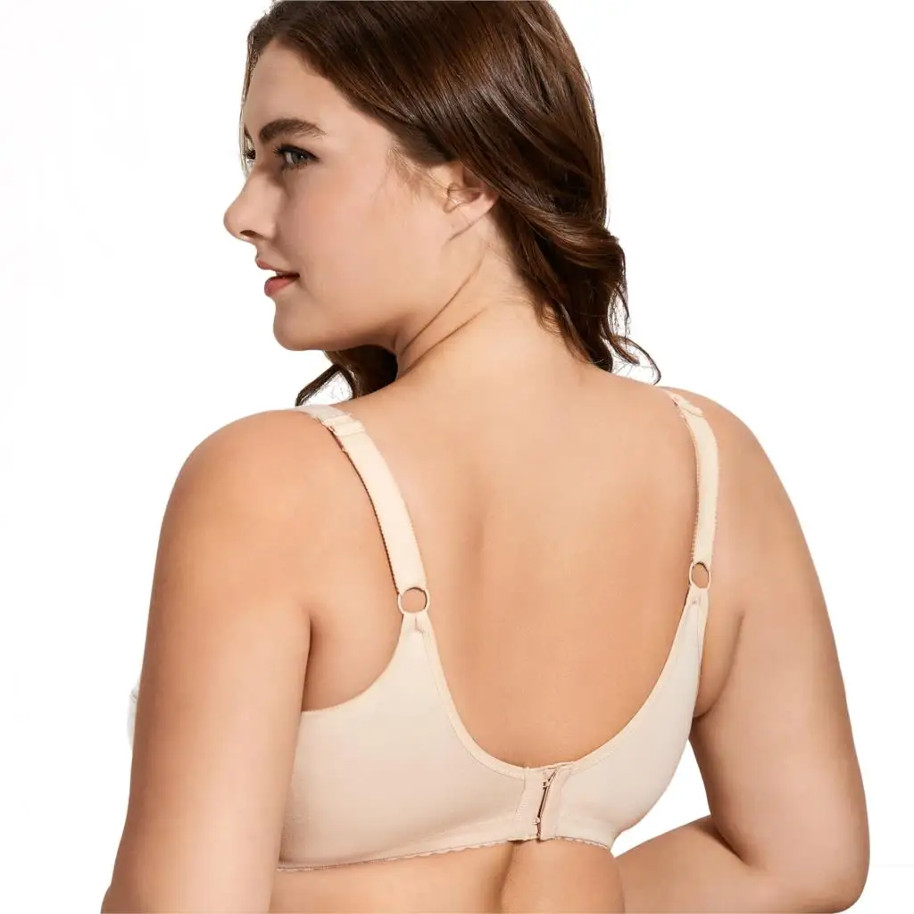 Najtaniej Damski pełny pokrowiec koronkowy Plus rozmiar bezprzewodowy nieusztywniany bawełniany biustonosz B C D E F G H I J