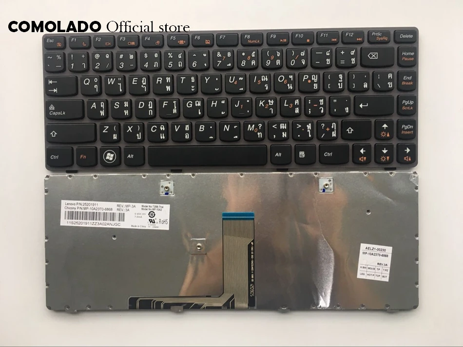 TI Thailand keyboard for Lenovo G480 G480A G485 G485A B480 B485 Z380 Z385 Z480 Z485 keyboard TI Layout