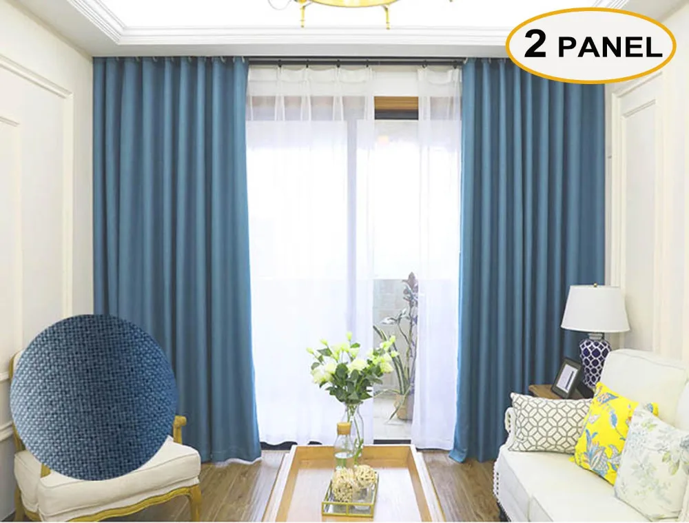 Momo Solid Rice Grain Faux Linen Grommet Top Curtains Thermal