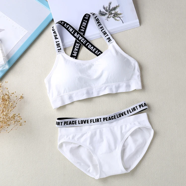 Women Letter Lounge Underwear Comfortable Wireless Loungewear Lingerie