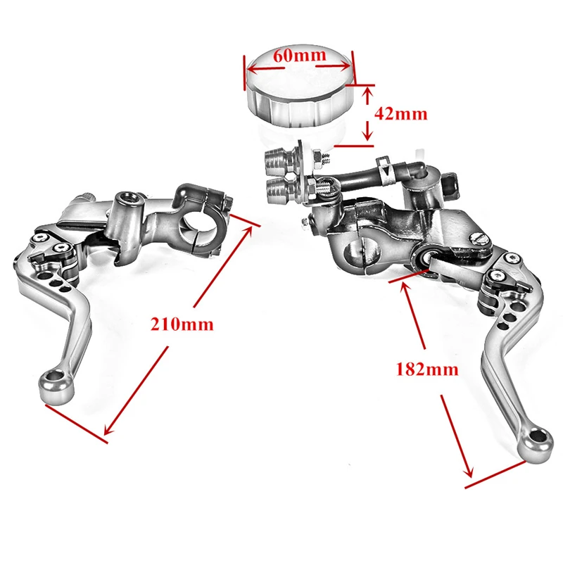 Nawenson мотоциклетные запчасти 7/" 22 мм Универсальные тормозные рычаги сцепления для мотоцикла Главный цилиндр Комплект резервуара