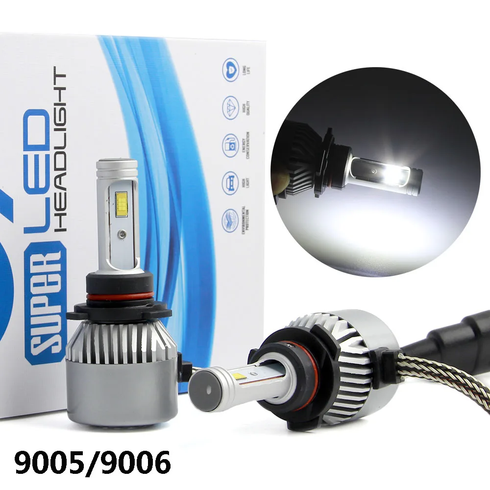 

2X C9 9006 HB4 LED Headlight Bulb 80W 6500LM 6500K White CSP H7 LED Headlight Bulb for Cars Replace HID & XENON Headlights