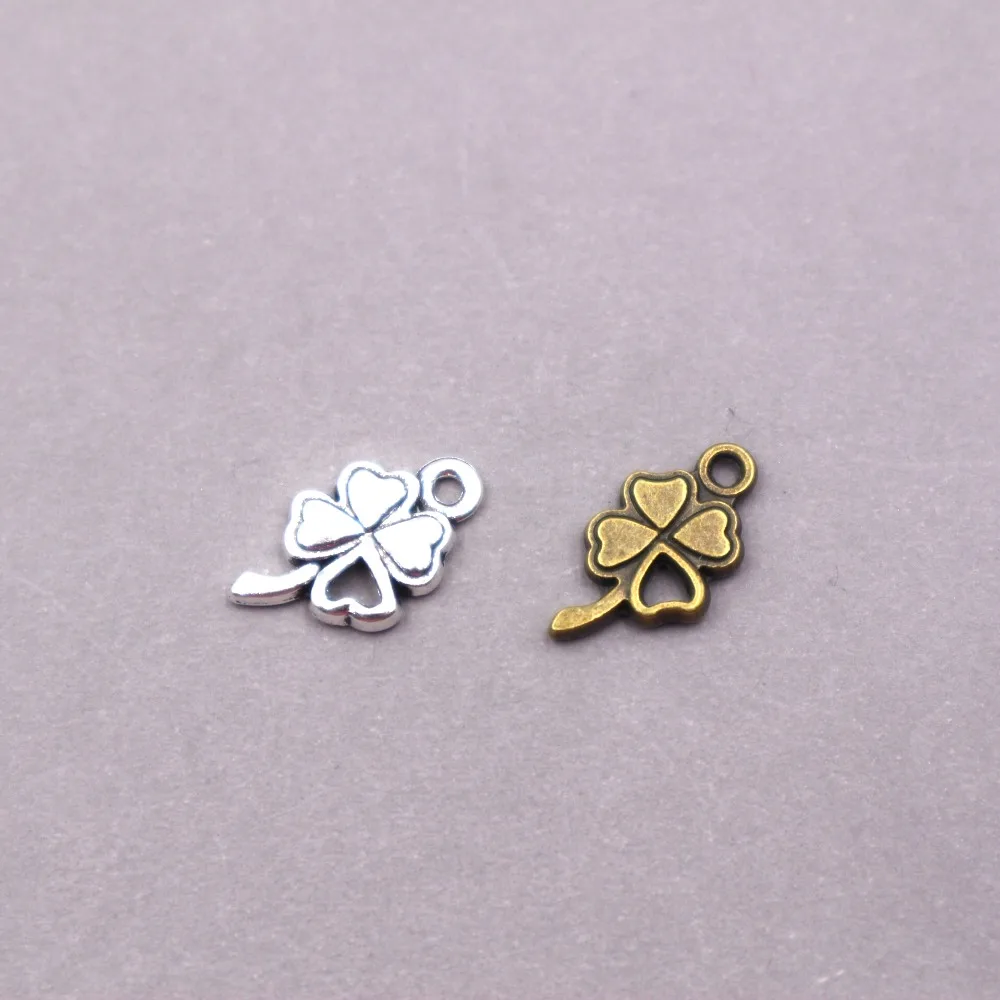 

20pcs Tibetan Silver Plated Four-leaf clover Charms for pendant necklace DIY 20*13*2.5mm