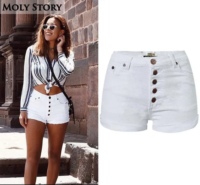 white high waisted shorts women plus size skinny booty shorts casual high waisted shorts plus size