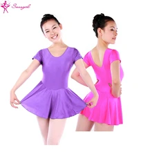 adult short sleeve ballet leotards for women with skirts adult ballerina costumes dress girls dressesSD4018