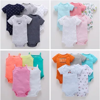 

2018 bodysuit set / 5 pcs per lot / Carter's design / Summer infant baby outfits