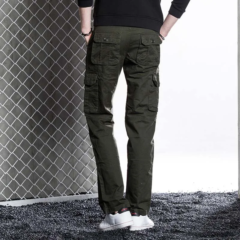 Новая мода в стиле милитари штаны-карго с большим карманом Для мужчин брюки Повседневное хлопок брюки открытый Для мужчин s одежда Винтаж