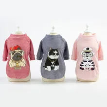 Коллекция года, одежда для домашних животных, летняя одежда для собак, полосатая рубашка для щенков, Модная хлопковая Футболка с рисунком для маленьких собак и кошек, S-2XL