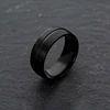 Anillo sencillo negro para hombre, joyería de acero inoxidable para fiesta, regalo de cumpleaños ► Foto 2/5