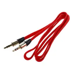 1 м 3FT 3,5 ММ мужчинами M/M Jack кабель для внешнего стереосигнала кабель Ведущий ПК MP3 DVD красный