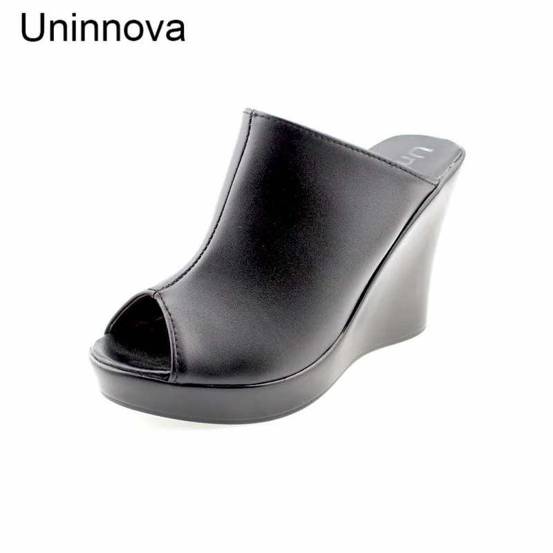 wedge mules open toe