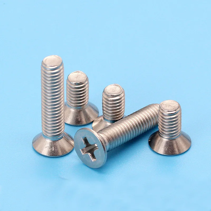 50PCS 304 M2 5 Phillips Flat Head Screws Crosses Socket Screw