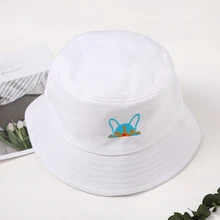 Новинка для мальчиков и девочек, милые дизайнерские шапки для рыбаков с собачкой, Летние Пляжные шапки для отдыха, Панама с вышивкой, хлопковые детские шапки