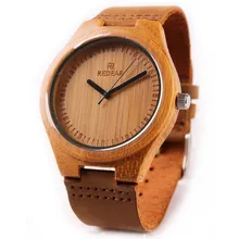 2017 New Excessive High quality Actual Wooden Bamboo Leather-based Quartz Watch Wristwatches Clock Reward for Girls Males Shockproof