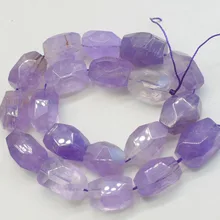 Аметист граненый барокко 15*20 мм для поделок ювелирных изделий свободные бусины 14 дюймов FPPJ бусины натуральный драгоценный камень