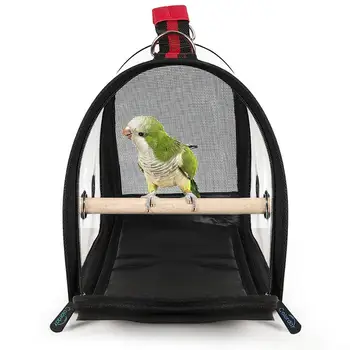 1KG Portable Bird Cage Macaw Bag with Wooden Standing Stick Foldable Breathable Bird Bag Two-way Ventilation Parrot Cage 3