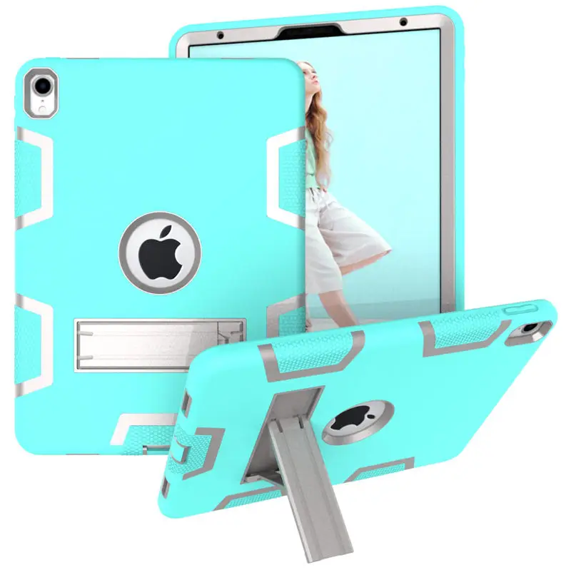 Чехол для iPad Pro 1"() чехол Funda для нового iPad Pro 11 дюймов дети Безопасный ударопрочный защитный силиконовый PC Shell kickstand