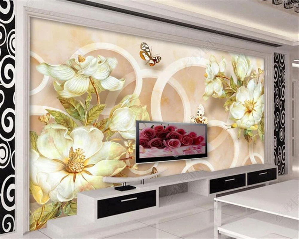 

Beibehang 3D Wallpaper Living Room Bedroom Mural Marble Texture 3D Stereo TV Backdrop Wallpaper for walls 3 d papel de parede