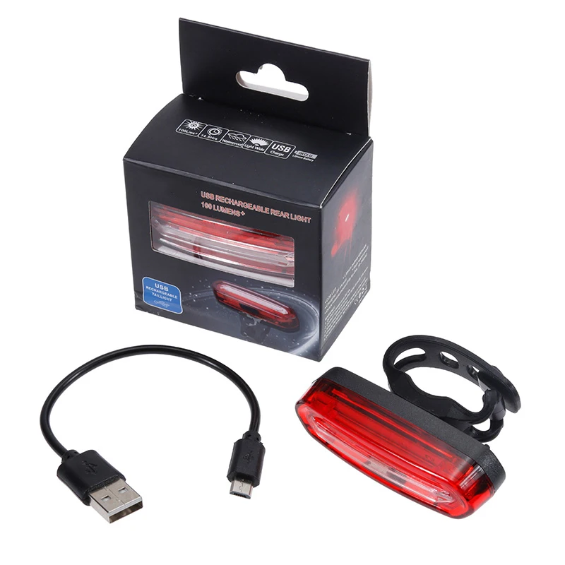 Sale Zacro Bicycle Rear Light Cob Bicycle Led Light Rechargeable USB Safety Taillight Cycling Waterproof Mtb Tail Light Back Lamp 13