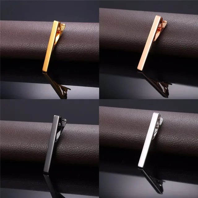 Tie Pin 4 Pieces / Lot Mens Tie Clip With Box Skinny Tie Clip Pins Bars  Golden Slim Glassy Necktie Business Suits Accessories - AliExpress