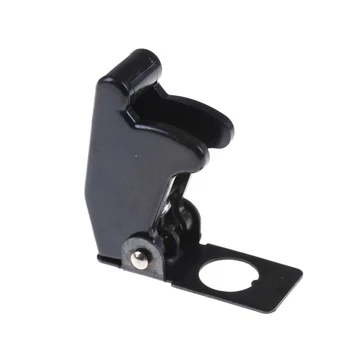 

12mm ON-OFF Toggle Switch With Protection Cover Safety Flip Cover For Toggle Switch Black Color