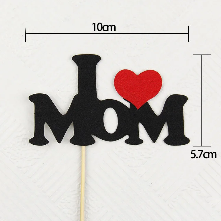 Флажки для торта кекс I LOVE YOU торт Топпер MOM/DAD Toppers Дети День рождения Свадьба