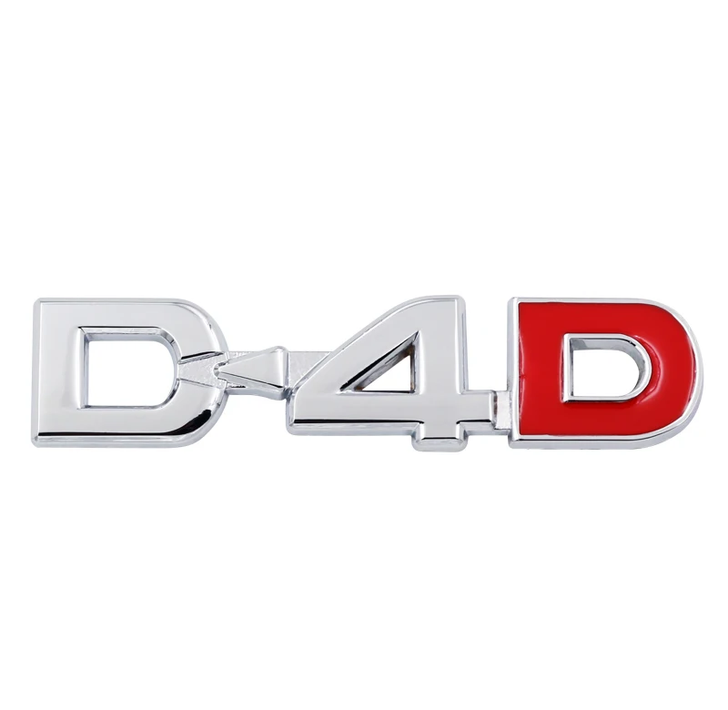 3D металлический качественный логотип D4D, автомобильная эмблема, задний багажник, декоративная наклейка, Стайлинг для BMW, Toyota, Honda, Ford, автомобильный Стайлинг