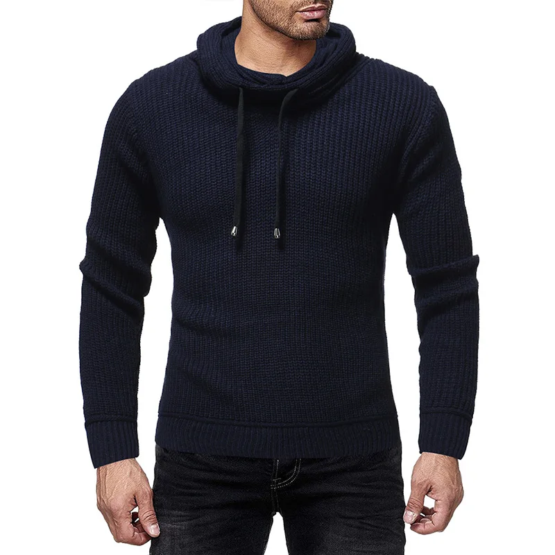 ^Cheap 2019 new fashion Male Brand Casual Slim Sweater Pullover Men winter Clothes Soild Color Hedging Turtleneck Men'S Sweater Tops