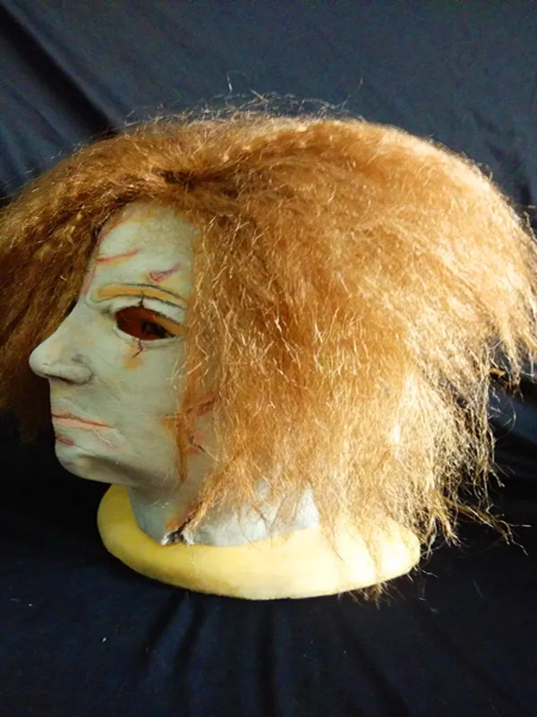 myers michael mask funny hair halloween costume masquerade latex horror cosplay masks garden