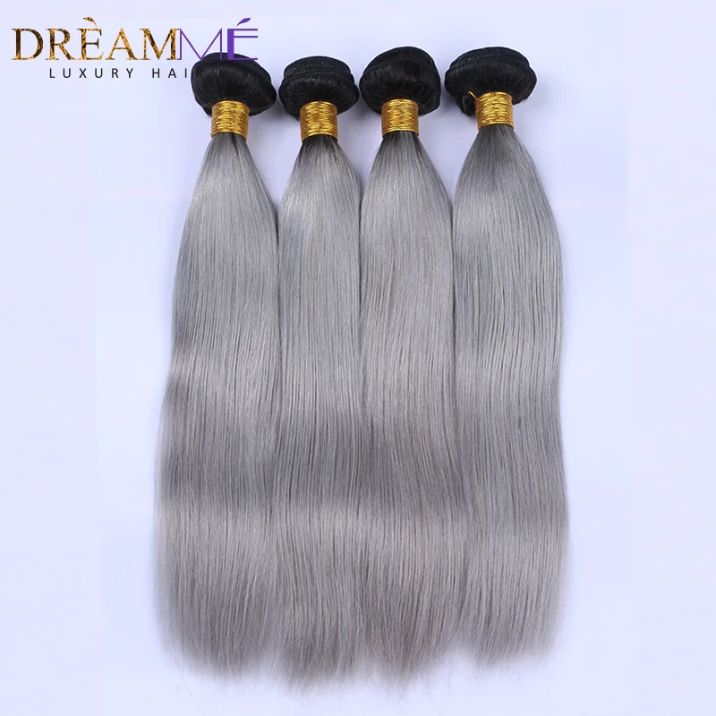 1b green human hair extension (1)