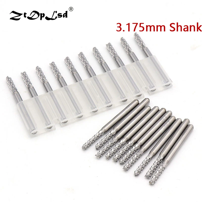 

1PCS Pcb Corn Milling Cutter Tungsten Carbide Edge Wood Cnc Router Bits End Mill Cutting For Engraving Machine Extended