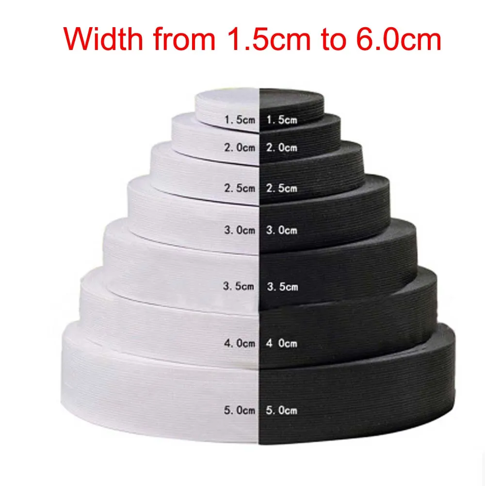 

(Width from 1.5cm to 6.0cm)Flat Elastic Bands Elastic Cord Spool Sewing Bands DIY Sewing Craft Accessories