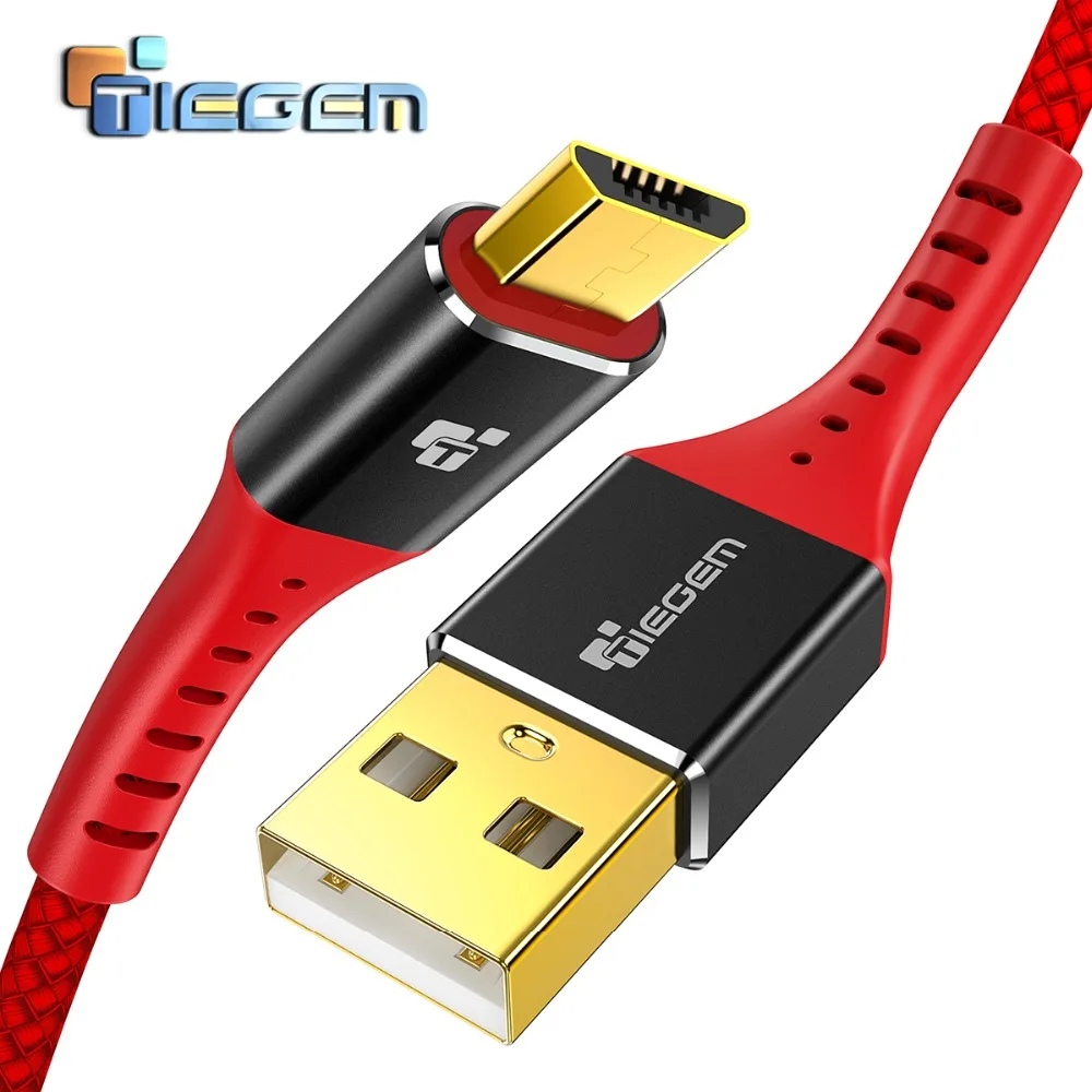 

TIEGEM Micro Usb Cable Nylon 5V 2.5A Fast Charging Cable Mobile Phone Android Adapter Data Charger Cable For Samsung HTC LG Sony