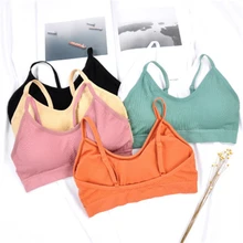 Спортивный бюстгальтер для йоги, Женский Топ, бюстгальтер, спортивный топ, бюстгальтер для спортзала, пуш-ап, женский бюстгальтер для фитнеса, спортивный жилет, бюстгальтер с подкладкой, Sujetador Deportivo
