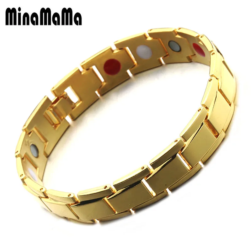 

Copper Bracelets Gold Color Germanium Magnetic Bracelets For Women Men Male Energy Balance Ion Health Care Bracelets Jewelry