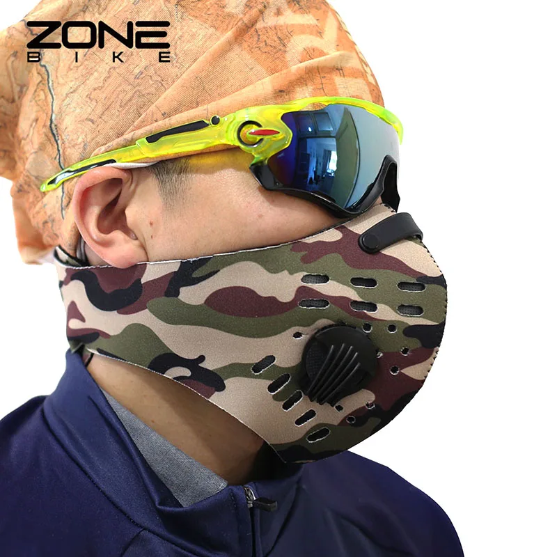 ZONEBIKE Anti PM2.5 Спортивная Пылезащитная велосипедная маска с фильтром нейлон