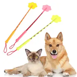 Pet тренировочная плеть Собака Кошка мягкая Pat поставки Прекрасный Любовь Helper Stick игрушки на ремешке