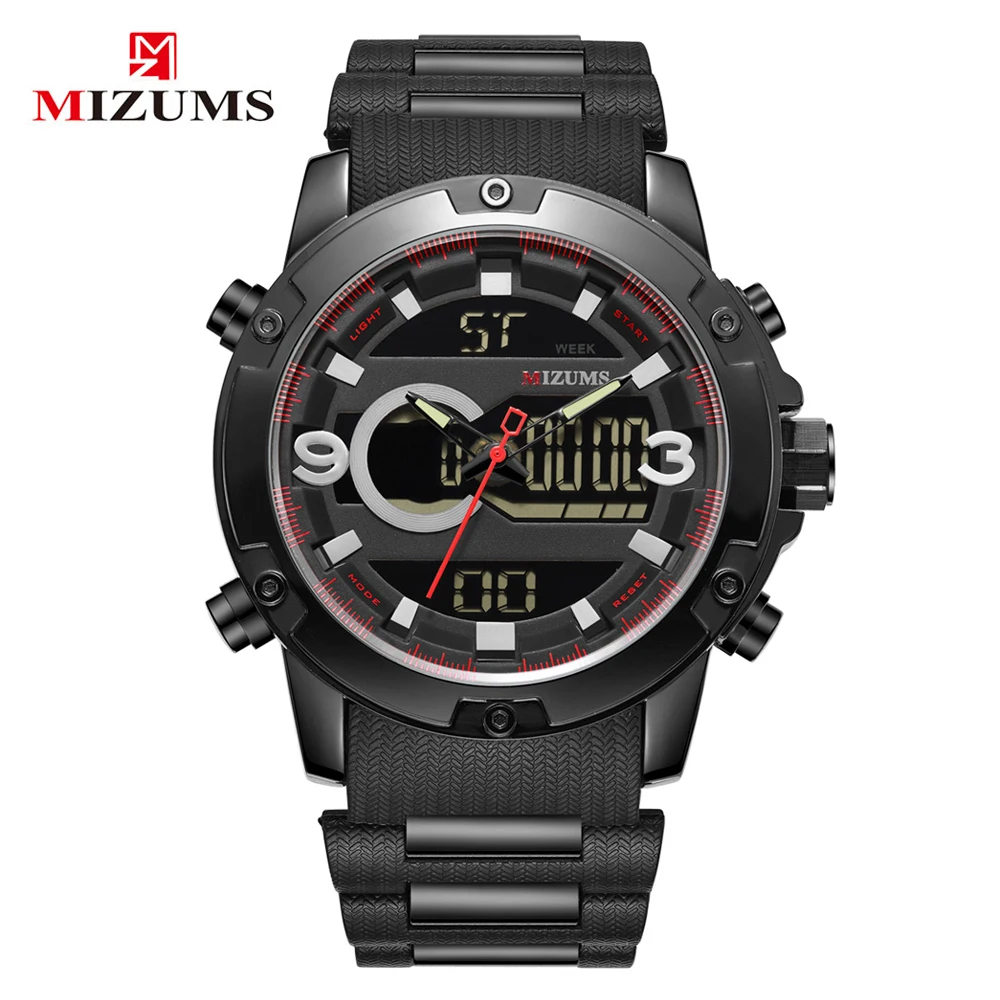 

Fashion Men watch MIZUMS Luxury Brand Mens Quartz Full Steel Waterproof Military Sports Watches Male Clock Relogio Masculino