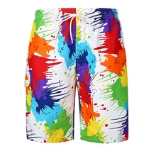 Горячие модные мужские пляжные шорты для серфинга пляжные граффити Шорты для купания Спортивные шорты летний цельный купальный костюм из мягкой сетки 1 шт