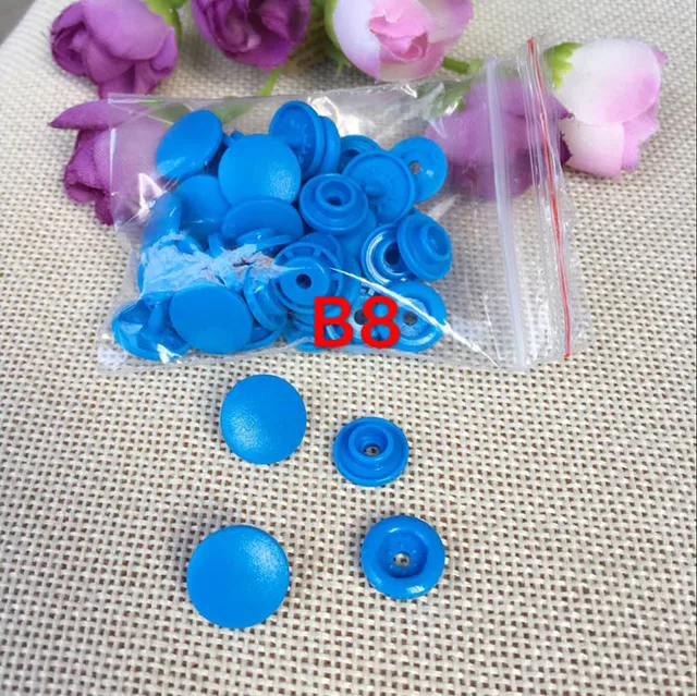 50sets 2MM Round Plastic snap ButtonT5 baby clothes Diaper Buttons